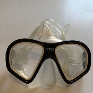 INTEX Surf Rider Adult Clear Swim Mask with Black Trim